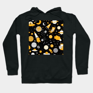 space cats moon stars universe Hoodie